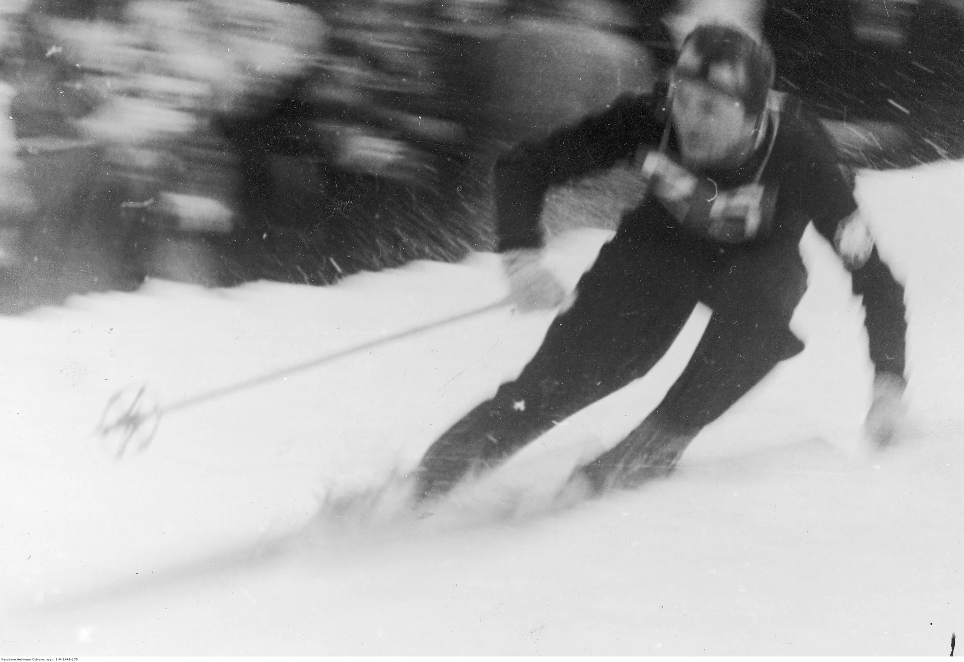 Bronisław Czech podczas slalomu w Zakopanem, luty 1939.